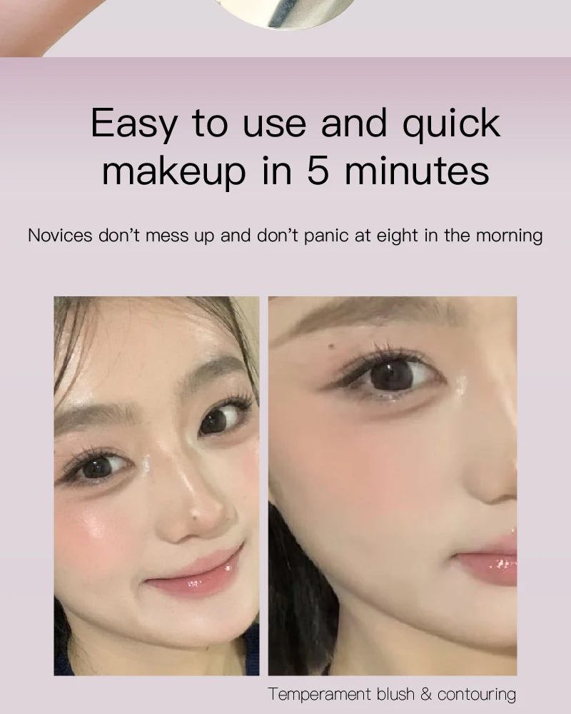 Korean Liquid Powder Blusher Natural Enhancement Color Low Saturation Matte Multi-purpose Powder Blusher Liquid Water Gloss