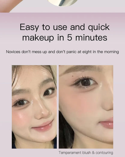 Korean Liquid Powder Blusher Natural Enhancement Color Low Saturation Matte Multi-purpose Powder Blusher Liquid Water Gloss