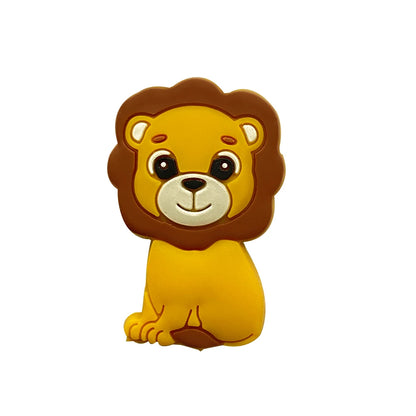 1/3/10pcs Lion Baby Silicone Teether Beads Toy DIY Pacifier Chain Necklaces Pendant Bite Chew Rodent For Teething Kids Toys