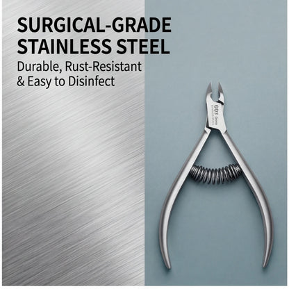Professional Pedicure Nail Tools: Double Springs Cuticle Trimmer, Sharp Blade Clippers for Nail Art & Care