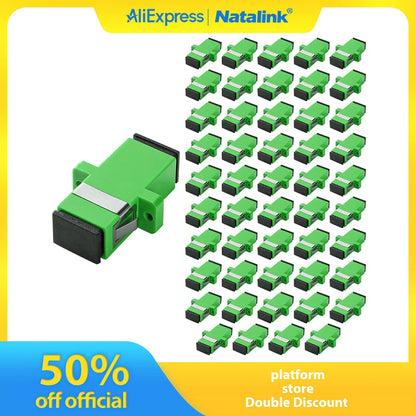 Natalink SC Fiber Optic Coupler  SC Female to SC Female APC Simplex Single Mode Fiber Optical Adapter Network Internet Connector