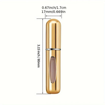6 Portable Spray Bottles Travel Size 5ml Self-Priming Bottom Fill Perfume Bottle Set
