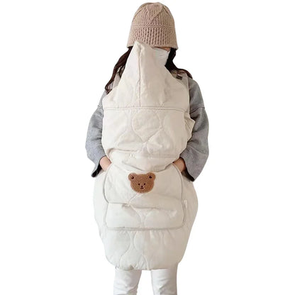 Hooded Blanket for Baby Stroller Newborn Swaddle Wrap Warm Baby Carrier Sling Cover Infant Cloak Cape Sleeping Quilt 80*85cm