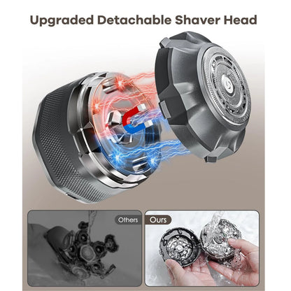 Electric Shaver for Man Powerful Single Head Hair Cutting Machine Wet Dry Head Shaver for Bald Rechargeable Bald Beard Trimmer