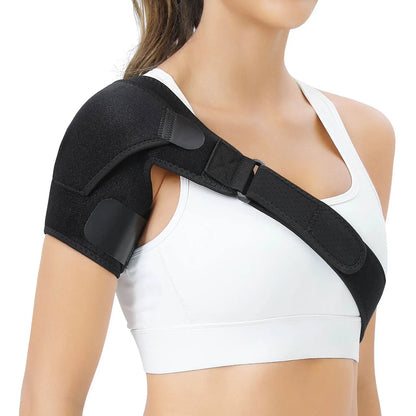 Self-heating Adjustable Single Shoulder Wrap Brace Shoulder Pain Relief Massager Brace For Rotator Cuff Cervical Shoulder Pad