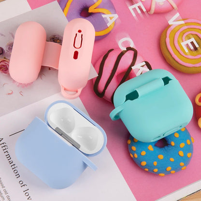 Wireless Headset Silicone Cover For AirPods 4 4th Generation 2024 Case For AirPods4 Air Pods 4 Coque Soft TPU Fundas With Hook