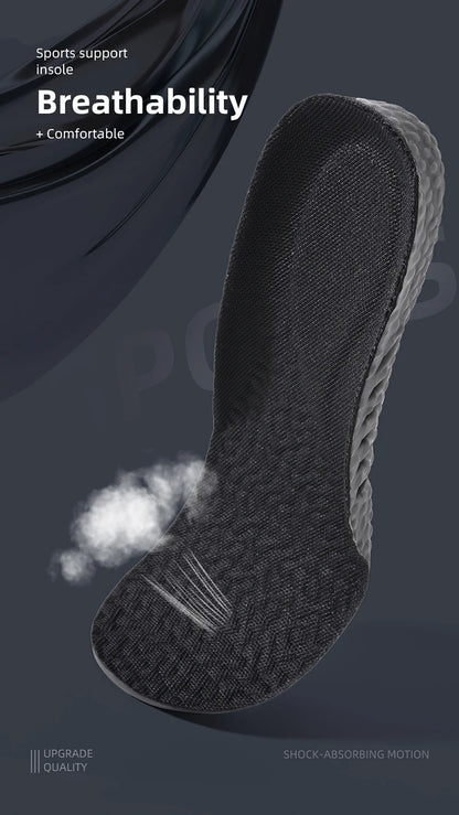 1 Pair Sports Insoles Elastic Running Insole For Shoes Arch Support Insole Absorption Deodorant Breathable Insoles