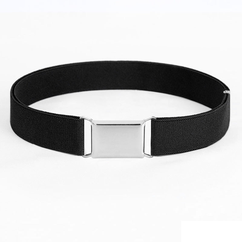 Women's Adjustable Elastic Stretch Belt Comfortable Invisible Waist Belt for Jeans Pants Dress Square Easy Buckles Waist Belt