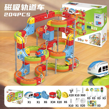 Sell Well Anti-Gravity Magnetic Attraction Track Train Changeable Magnetic Magic Rail Car Electric Train Toy