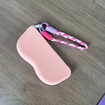 Silicone Zipper Eyeglass Case, Sunglasses Storage Protective Case, Hanging Bag, Wallet, Waterproof Glass Box for Women and Girls