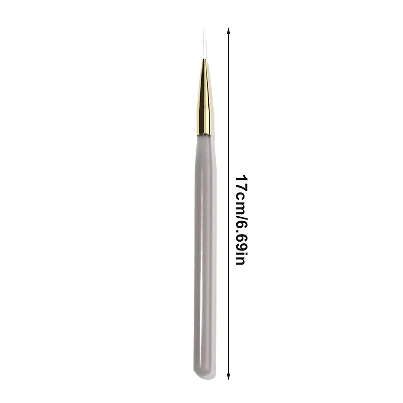 ♥♥♥5Pcs Slim Nail Art Brushes – Acrylic Flower Painting & Line Drawing Kit