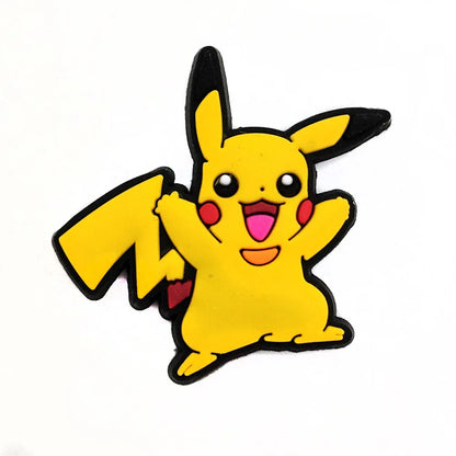 Random 10/20/30/50pcs Pokemon Cartoon Shoe Charms for Kids Sandals Classic Shoe Accessories Decoration Pins Party Birthday Gifts
