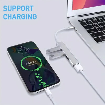 467 USB Dock Multi-Function Wire Divider High Speed Transmission One Drag Four Expanders for Mobile Phone Computer