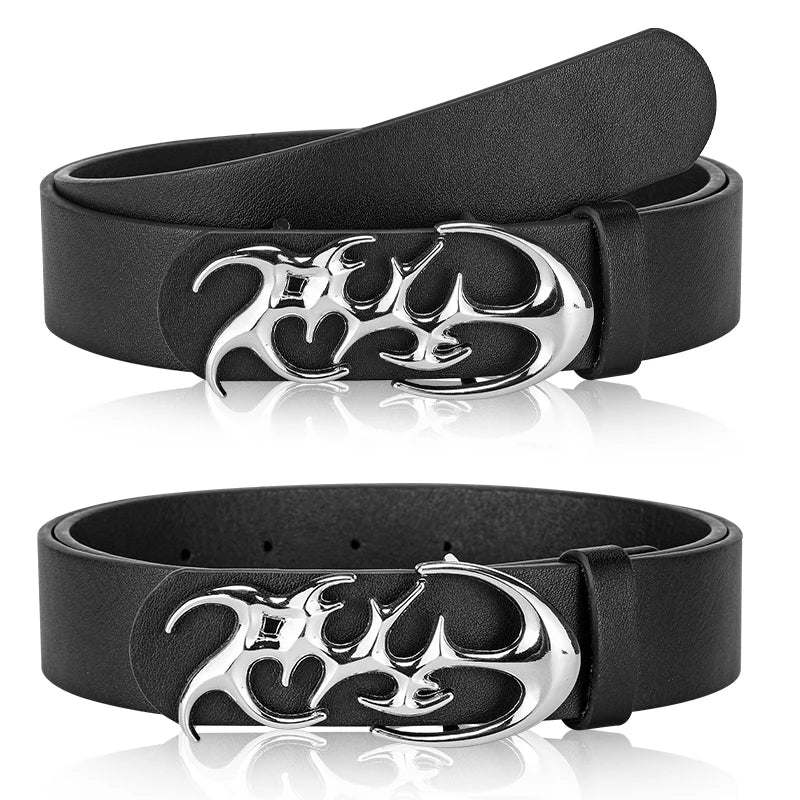 Fashion And Creative Geometric Alloy Pin Buckle Belt Simple Men's Casual Belt Individual Men's Birthday Gift Wholesale