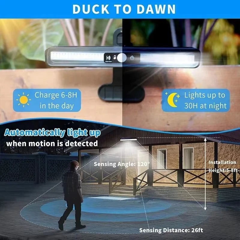 New Clip On Solar Motion Lights Outdoor Waterproof,Solar Fence Lights Outside with 36 LED Portable Solar Powered Security Light