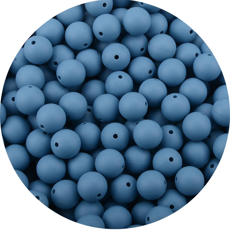 LOFCA 12mm 50pcs/lot Beads Food Grade Silicone Teether Round Beads Baby Chewable Teething Beads Silicone Teether For Diy