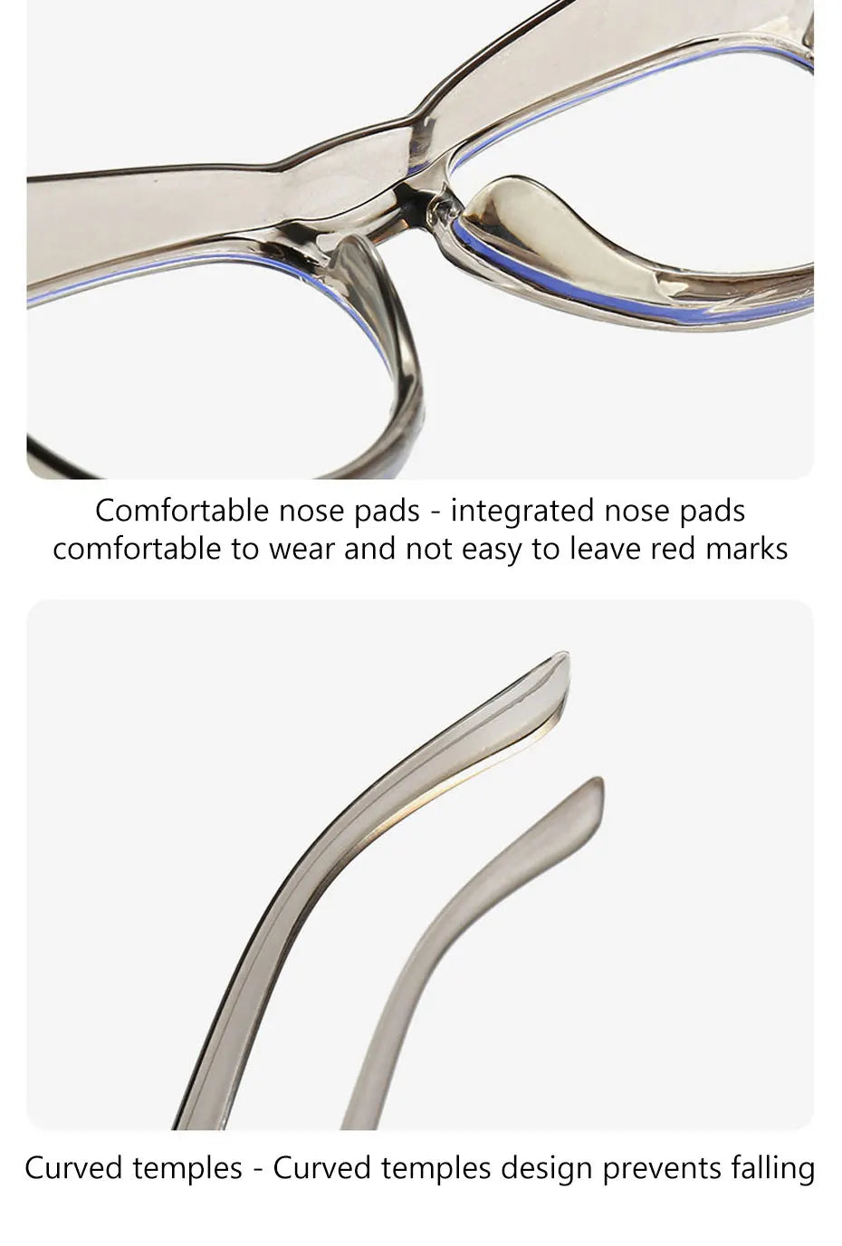 SEAMETAL Anti Blue Light Glasses Lightweight PC Frames Square Clear Lens Glasses Anti Pollen Safety Goggles Eyewear Accessories