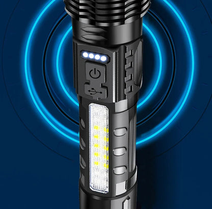 High Powerful LED Flashlights Long Range 150M Super Bright Torch Light Rechargeable Waterproof Outdoor Camping Lamp