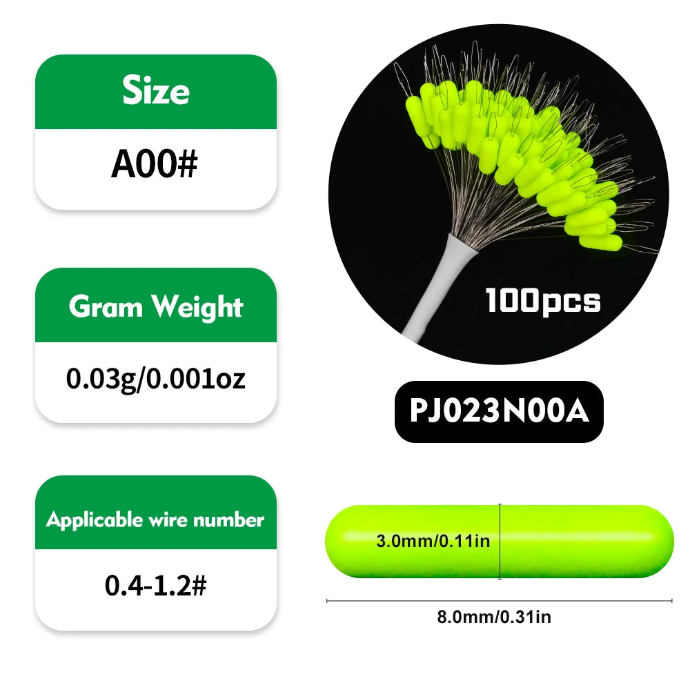 100pcs Premium Rubber Oval Bobber Stoppers - Space-Saving Float Stops for Fishing Gear - Durable Fishing Accessories for Anglers