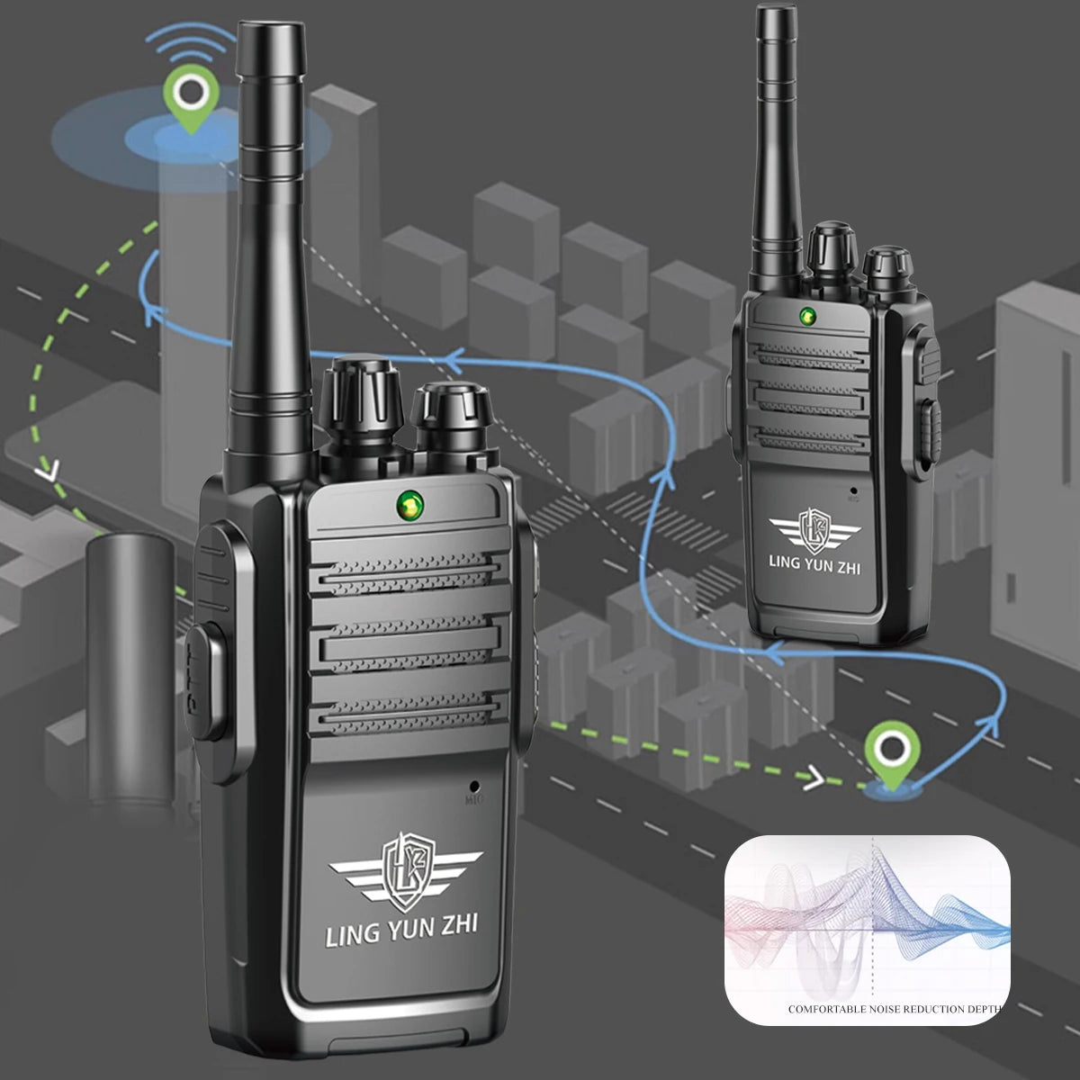2Pcs Walkie Talkie Toys, Mini Interphone Digital Sound Indoor and Outdoor Communication Game Not Include Battery Gifts for boys
