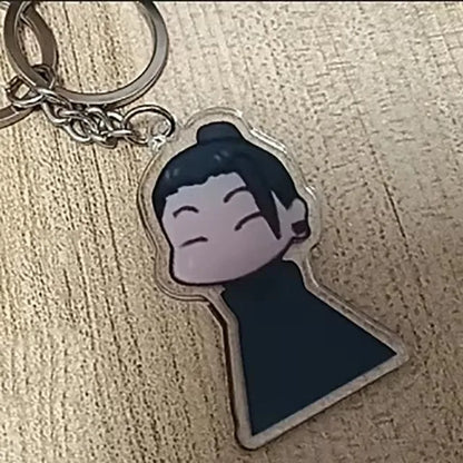 Anime Cosplay Funny Keychain Gojo Satoru Geto Suguru Bag Pendant Keyring Bag Jewelry Gift