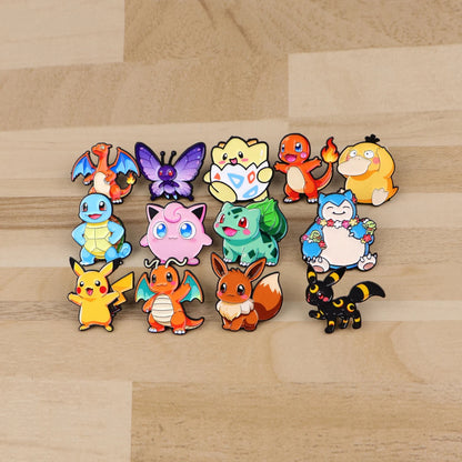 Cute Anime Monster Enamel Pin Cool Duck Turte Brooch Pines Lapel Pins Badge on Backpack Costume Accessories Jewelry Friends Gift