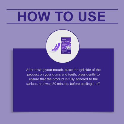 Purple Glossy Tooth Strips Gentle Care for Shiny Teeth, Cleans Stains, Easy-to-Use Tooth Strips