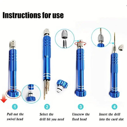 1pc 5-in-1 Multifunctional Small Screwdriver Kit Repair Tool for Eyeglass, Sunglasses, Electronics, Cellphone, Jewelry and More