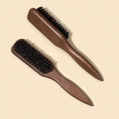 Brown Pointed-Tail Bristle Comb - Unisex, Smooth & Anti-Static, No Tangles No Hair Damage, Home Use