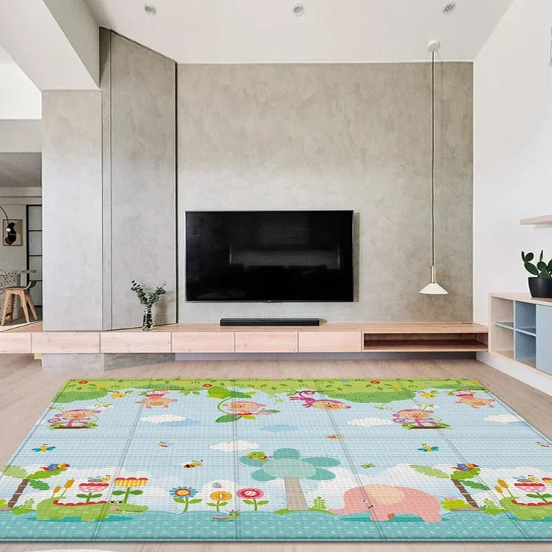 Foldable Baby Play Mat Children's Double-sided Pattern Protection Non-slip Activity Carpet Children's Educational Activity Mat
