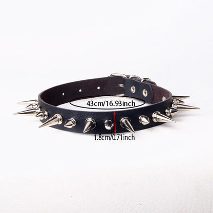 1pc Punk Gothic Necklace Rivet Choker Y2K For Men Women New Year Christmas Party Birthday Valentine's Day Lovers Gifts