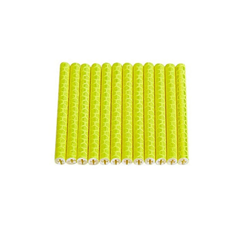 12PCS/Bag Bicycle Wheel Spokes Reflective Sticker Tube Strip Warning Light DIY 7.5cm MTB Cycling Reflector Reflective Safety Kit