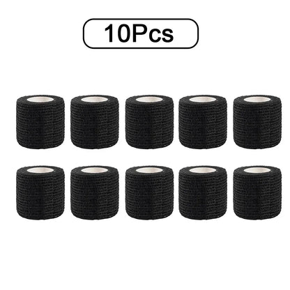 10pcs Elastic Self-Adhesive Athletic Tape Bandage 2.5/5/10cm Non-Woven Universal Fit for Sports Foot Support Joint Protection
