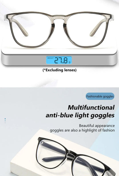 SEAMETAL Anti Blue Light Glasses Lightweight PC Frames Square Clear Lens Glasses Anti Pollen Safety Goggles Eyewear Accessories