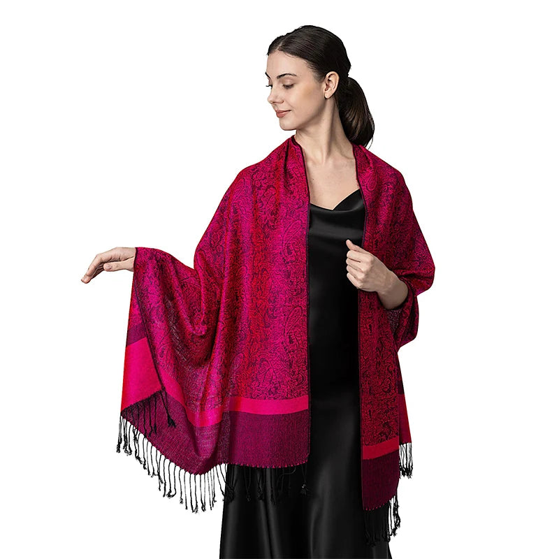 New fashionable all-match imitation cashmere Pashmina paisley tassel scarf long scarf shawl for all seasons