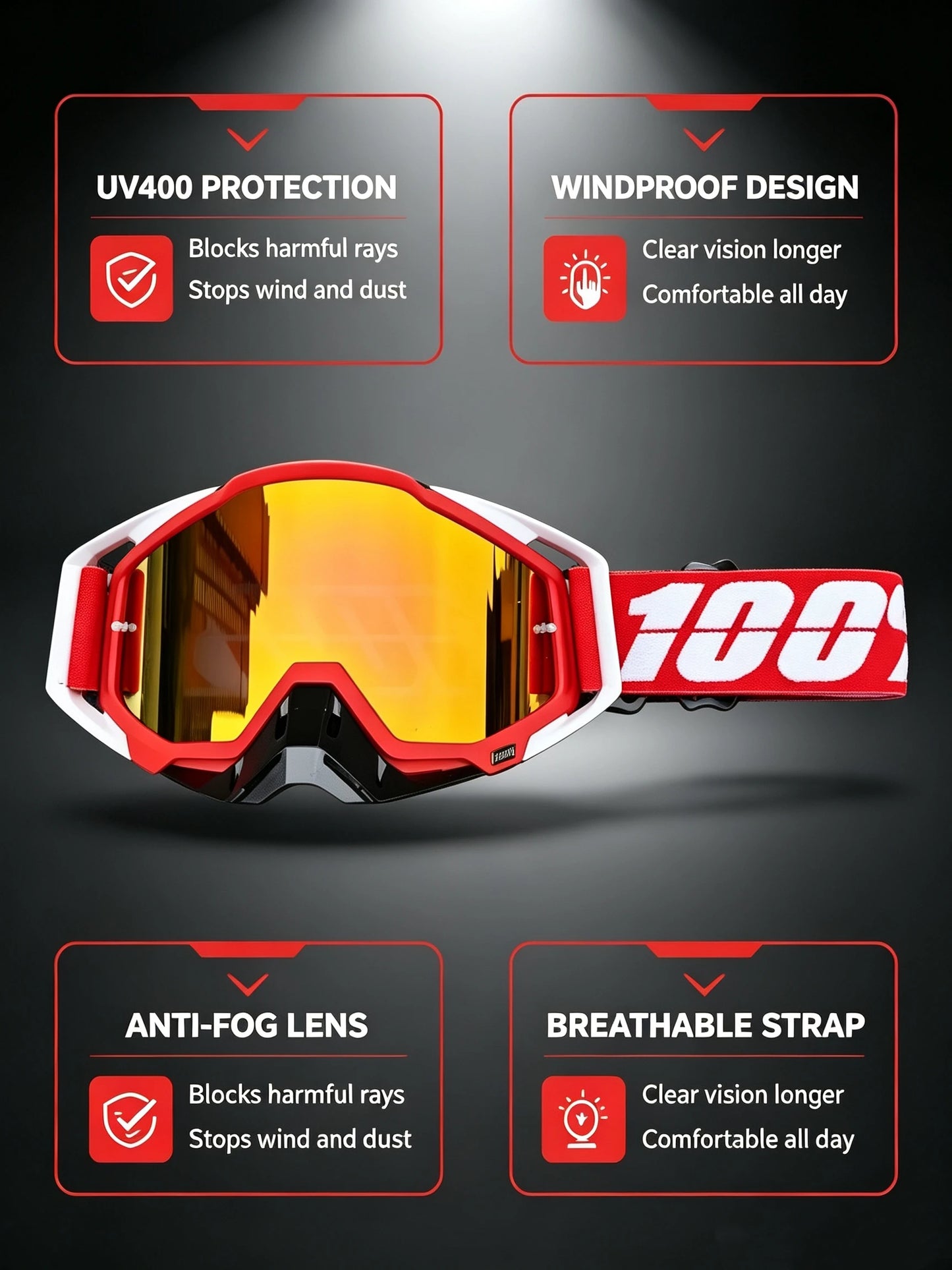 Off-road Goggles Motocross Glasses Motorcycle Sunglasses Man MTB ATV Mask Windproof Protection Skiing Cycling Racing Goggles