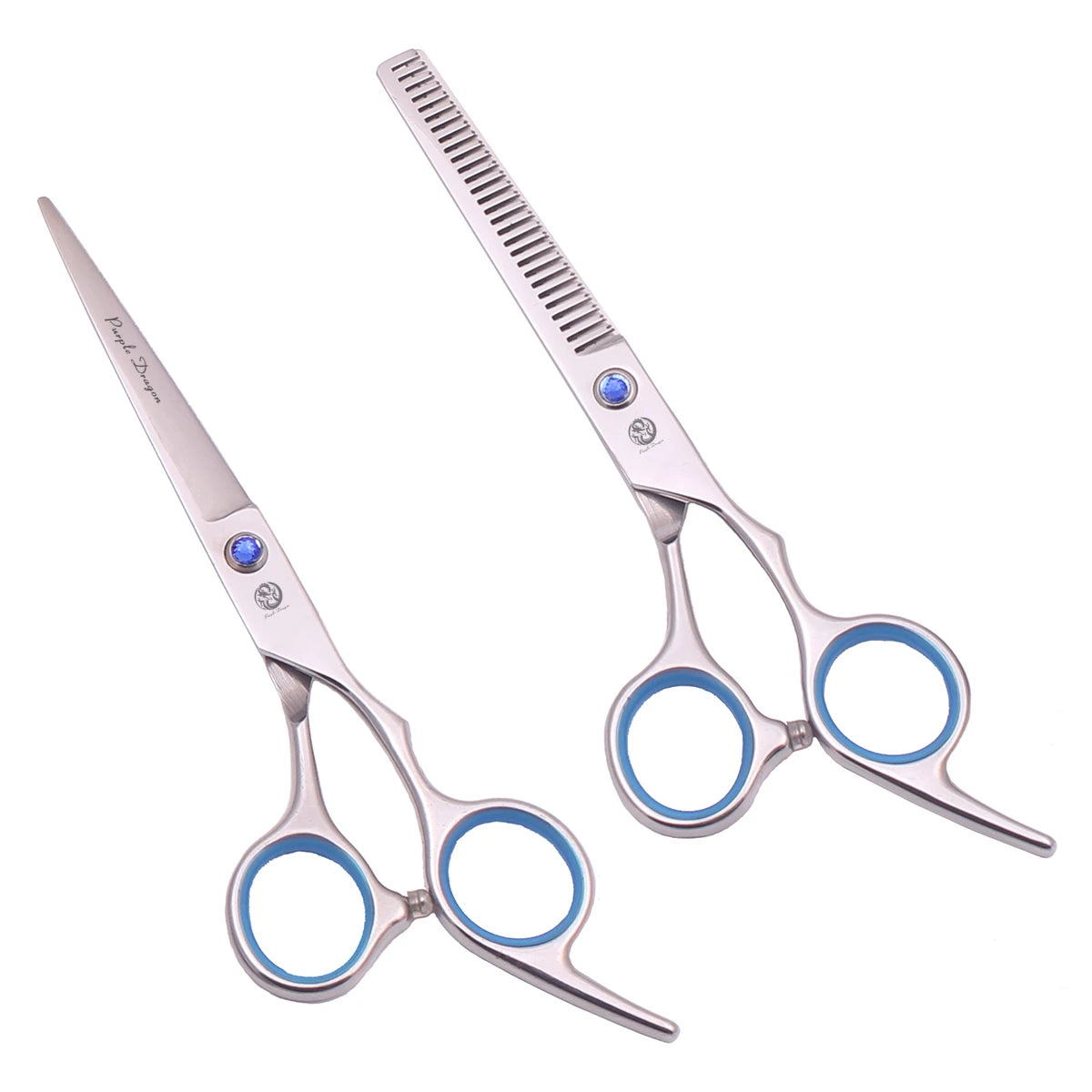 Hair Scissors Purple Dragon 6" Stainless Barber Shears Cutting Shears Thinning Scissors Set Salon Hairdressing Scissors Z1001