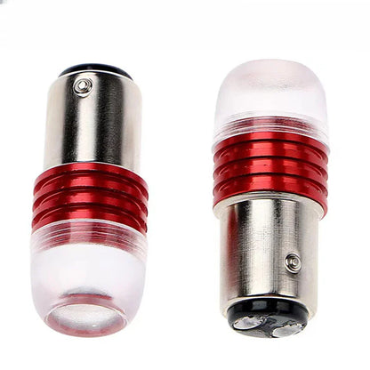10pcs Car 12V LED Rear Taillight Tail Brake Light Strobe Flashing LED Lamp Motorcycle Warning Light Bulb Red Stronger Light