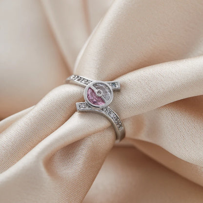 1 Pc Delicate Synthetic Zircon Ring Fashionable and Suitable for Birthday Gift Rings, Suitable for All Seasons