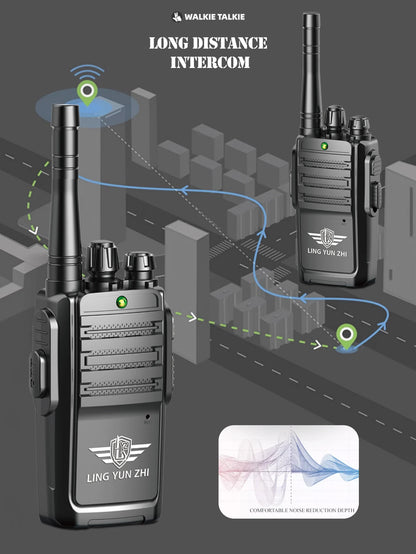 2Pcs Walkie Talkie Toys, Mini Interphone Digital Sound Indoor and Outdoor Communication Game Not Include Battery Gifts for boys