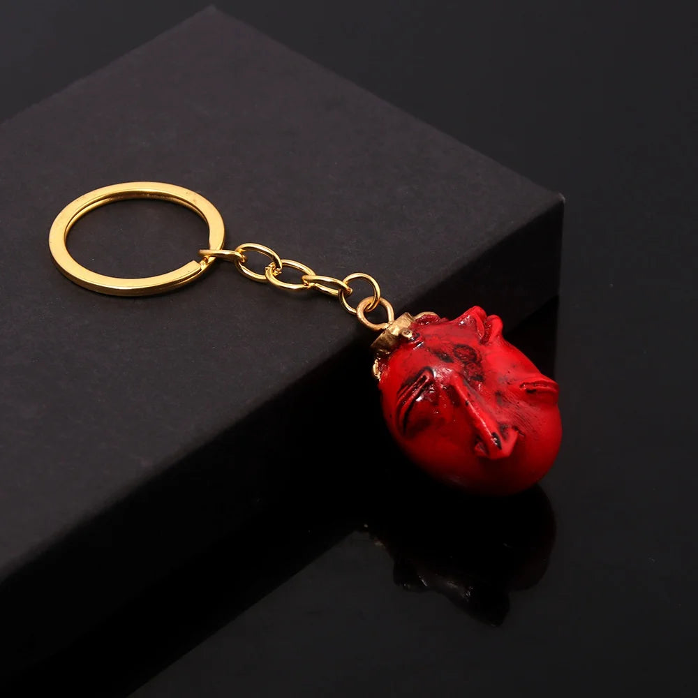 Fashing Popular anime Red Elliptical three-dimensional pendant Necklace Egg Of King Cosplay  Arc Resin Pendant Accessories Gift