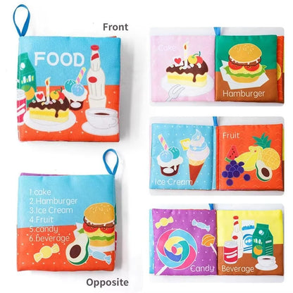Soft Baby Crinkle Book Set, Bath Books,Nontoxic Fabric Soft Cloth Books for Babies,Early Education Toys Giftable