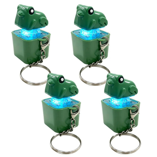 Croaking Frog Fidget Toy Keychain Rechargeable Frog Keychain with Sound & LED Lights, Funny Frog Keyboard Clicker Stress Relief