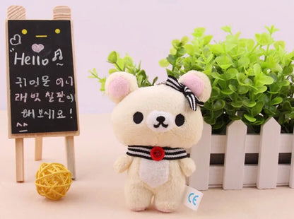 Anime Rilakkuma Cartoon Plush Doll Soft Bear Toys Kawaii Room Decor Teddy Bear Plushies Cute Couple Bear Xmas Gifts For Girls
