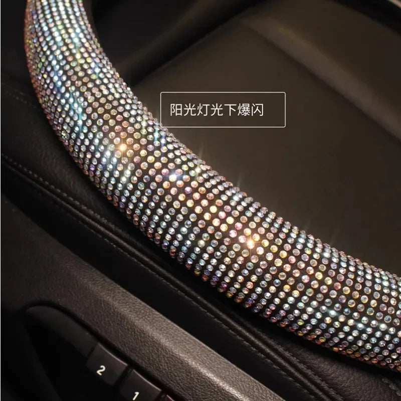 Universal Car Steering Wheel Cover Protector Anti-Slip Universal Size Fit 15inch /38cm Diameter Fashionable Car Accessories
