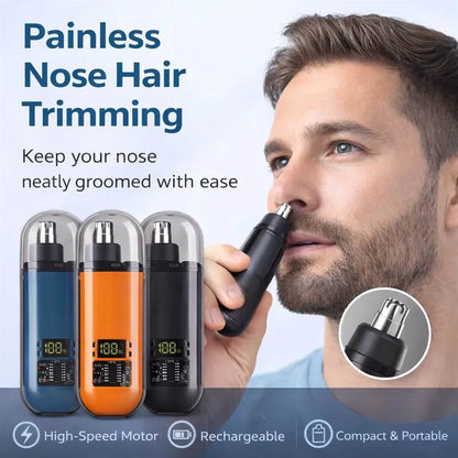 USB Rechargeable Nose and Ear Hair Trimmer for Men Electric Clipper Quick Charging Low Noise Washable Pocket Eyebrow Trimmer ﻿