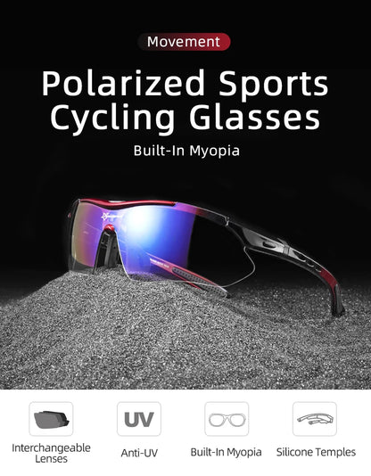 ROCKBROS Cycling Polarized glasses Bike Outdoor Sports Sunglasses MTB Road PC Goggles Eyewear Glasses 5/3 Lens Bicycle Accessory