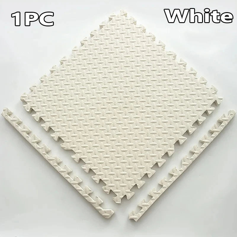 1-16PCS 30*30cm  Sports Gym Protection EVA Leaf Grain Floor Mats Yoga Fitness Non-Slip Splicing Rugs Thicken Shock Room Workout