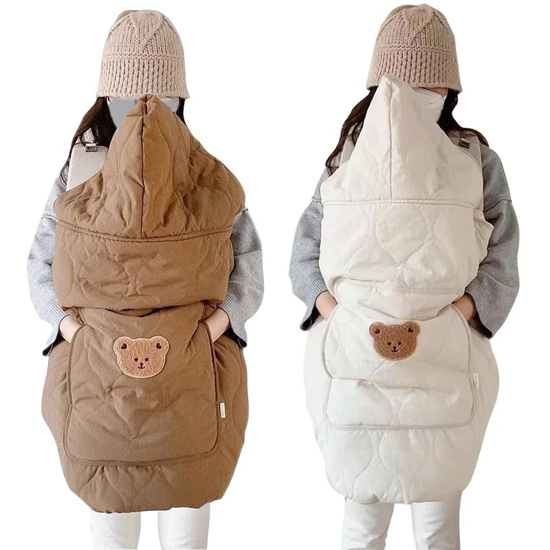 Hooded Blanket for Baby Stroller Newborn Swaddle Wrap Warm Baby Carrier Sling Cover Infant Cloak Cape Sleeping Quilt 80*85cm