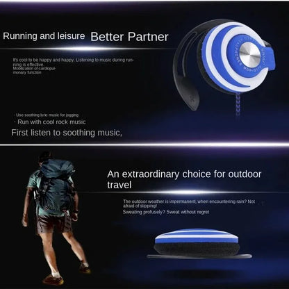 Auriculares Con Gancho Para La Oreja, Audífonos Con Cable De Bajo Ruido, HIFI, Graves Pesados, Auriculares De Música Ajustable